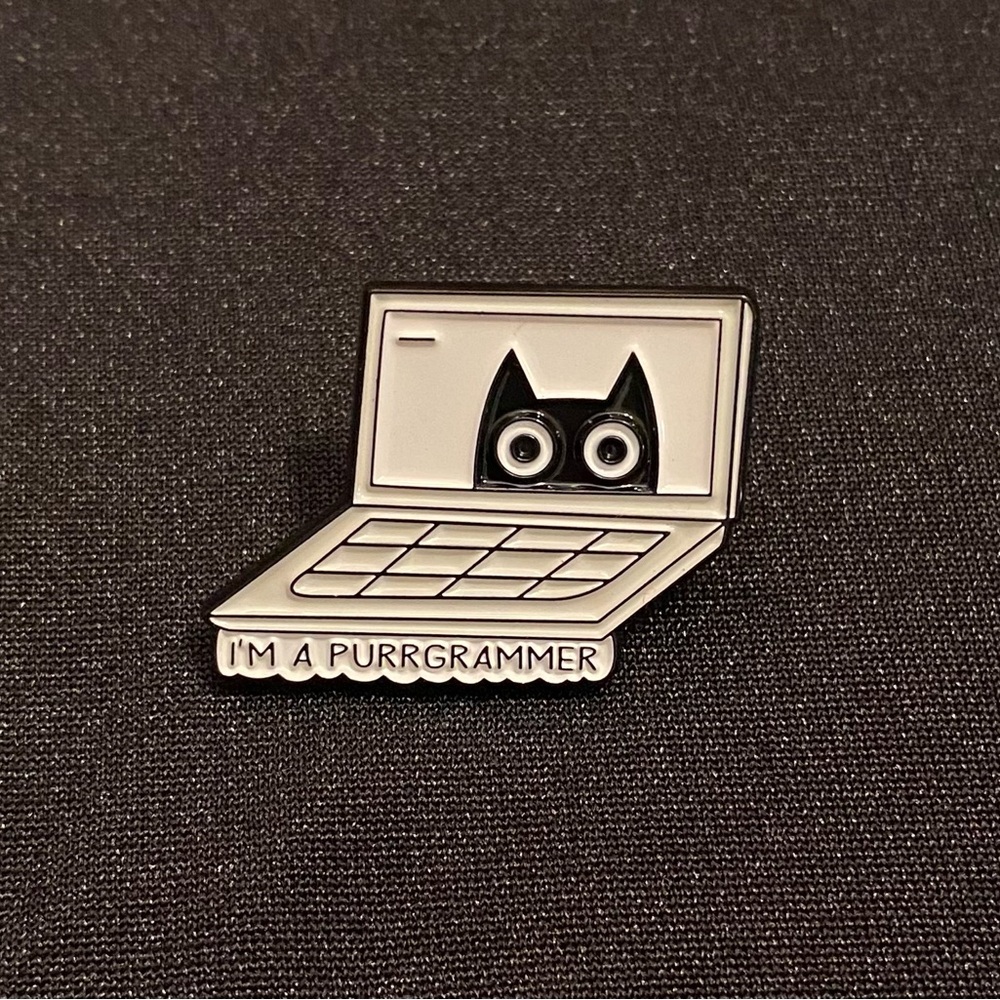 Techie Kitty Enamel Pin or Magnet | 3 for $18